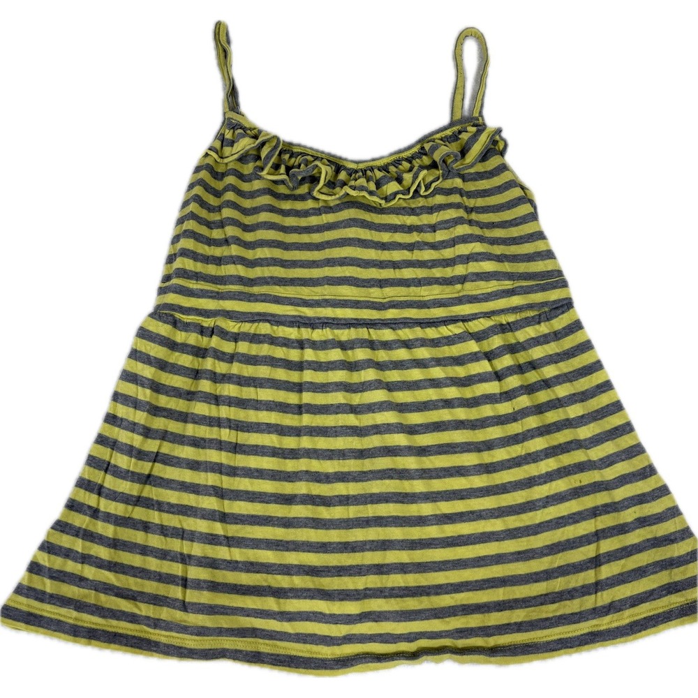 Yellow Grey Striped Y2k 2000s Babydoll Flowy Tank Women's 2x Torrid Plus Size